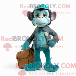 Teal Monkey Maskottchen...