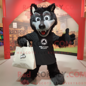 Sort Say Wolf maskot...
