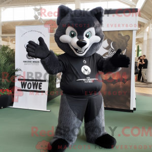 Sort Say Wolf maskot...