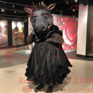 Black Wild Boar mascot...