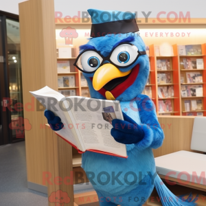 Blå spætte maskot kostume...