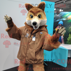 Brown Dingo mascottekostuum...