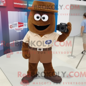 Brun kameramaskotkostyme...