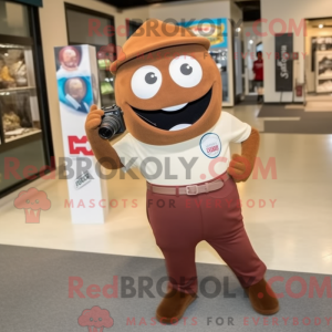 Postava maskota hnědého...