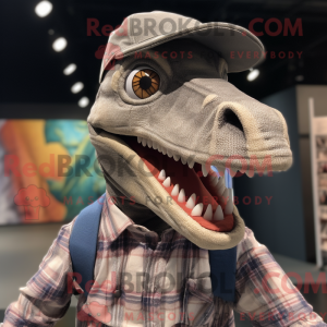 Sølv Coelophysis maskot...
