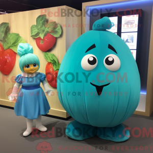 Cyan kartoffel maskot...