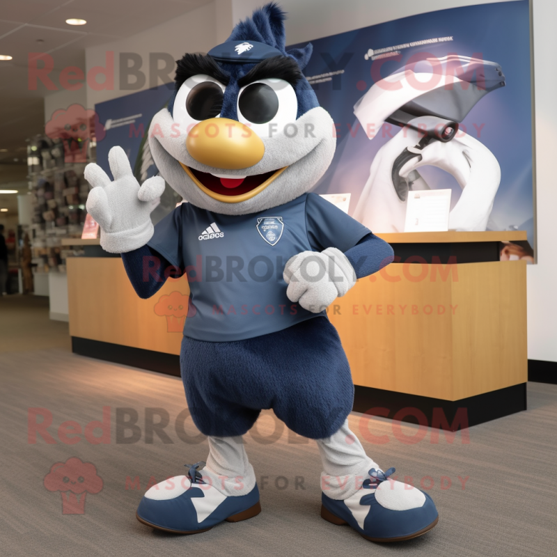 Navy Air Force Soldier mascot costume character dressed with a Running Shorts and Wallets Navy Air Force Soldier mascot costume character dressed with a Running Shorts and Wallets