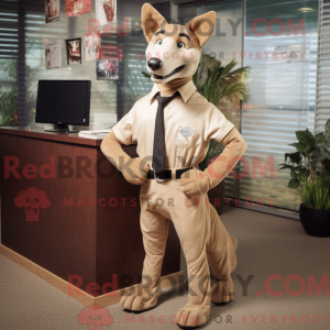 Tan Dingo mascottekostuum...