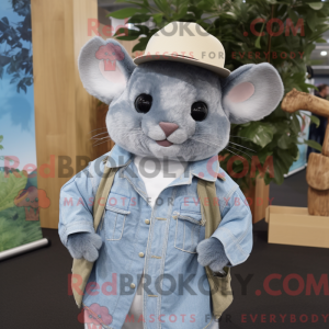 Himmelblå Chinchilla maskot...