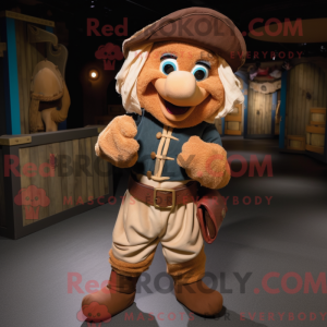Tan Pirate-mascottekostuum...