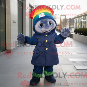 Navy Rainbow maskot kostume...
