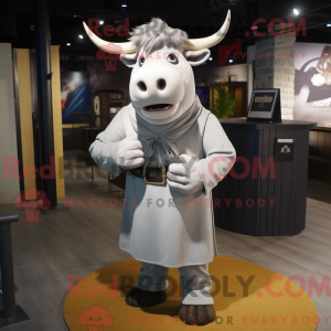 Silver Bull mascot costume...