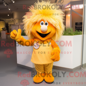 Gul Orange maskot kostume...