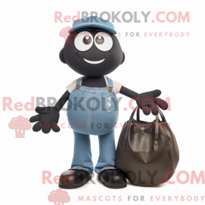 Sort Petanque Ball maskot...