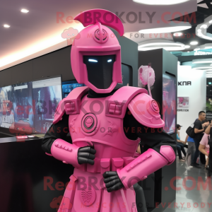 Pink Spartan Soldier mascot...