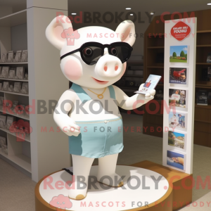 White So maskot kostume...