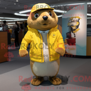 Citrongul Beaver maskot...