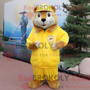 Citrongul Beaver maskot...