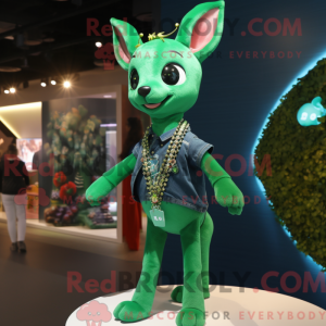 Grønn rådyr maskot drakt...