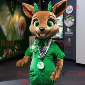 Grøn rådyr maskot kostume...