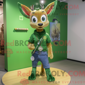 Grönt rådyr maskot drakt...