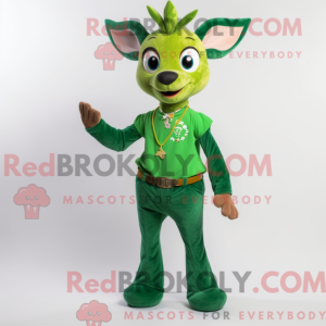 Grönt rådyr maskot drakt...