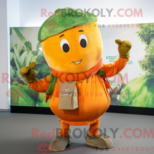 Orange Beet maskot kostume...
