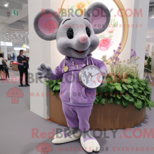 Lavendel mus maskot kostume...
