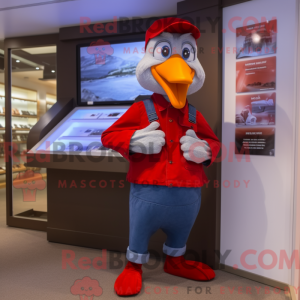 Rode Ganzen mascottekostuum...