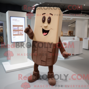 Beige Chocolate Bar maskot...