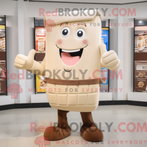 Beige Chocolate Bar mascot...