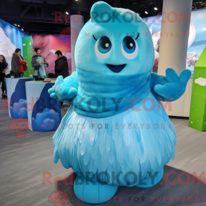 Cyan Ice maskot kostume...