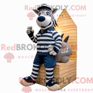 Postava maskota Navy Zebra...