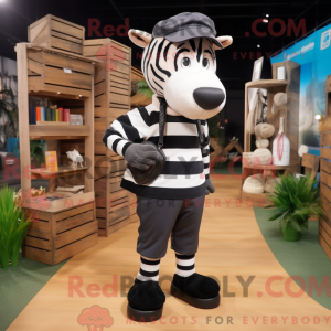 Navy Zebra maskotdraktfigur...
