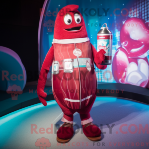 Maroon Soda Can maskot...