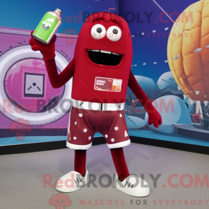 Maroon Soda Can maskot...