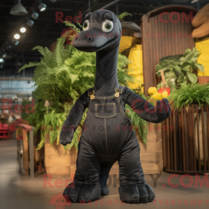 Black Brachiosaurus mascot...