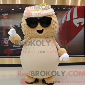 Beige frikadeller maskot...
