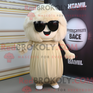 Beige frikadeller maskot...
