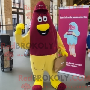 Maroon Baa Maskottchen...