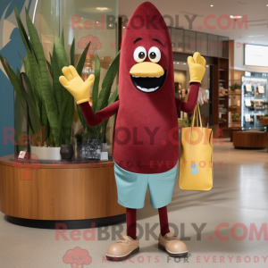 Maroon Baa maskot kostym...