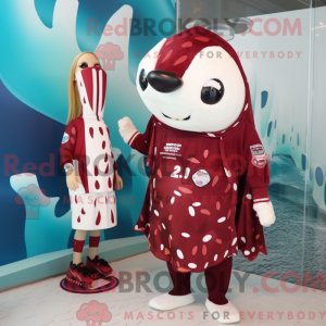 Maroon Ermine mascot...