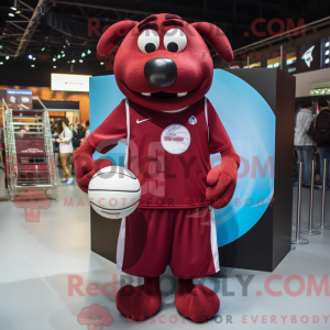 Maroon Handball Ball mascot...