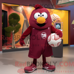 Maroon Handball Ball maskot...