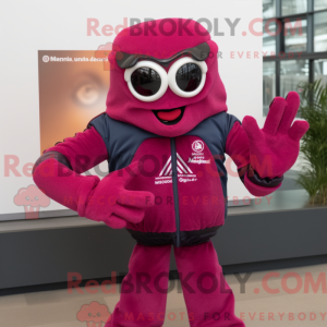 Magenta Spider Maskottchen...