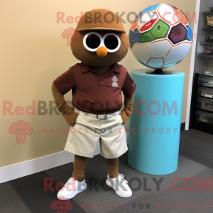Brown Golf Ball mascot...
