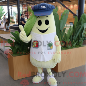 Cream Celery mascot costume...