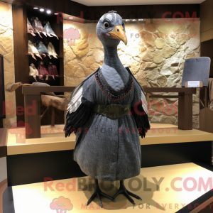 Olive Guinea Fowl mascot...