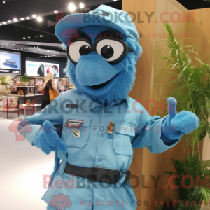 Cyan Para Commando maskot...