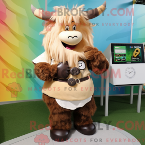 Tan Yak mascottekostuum...